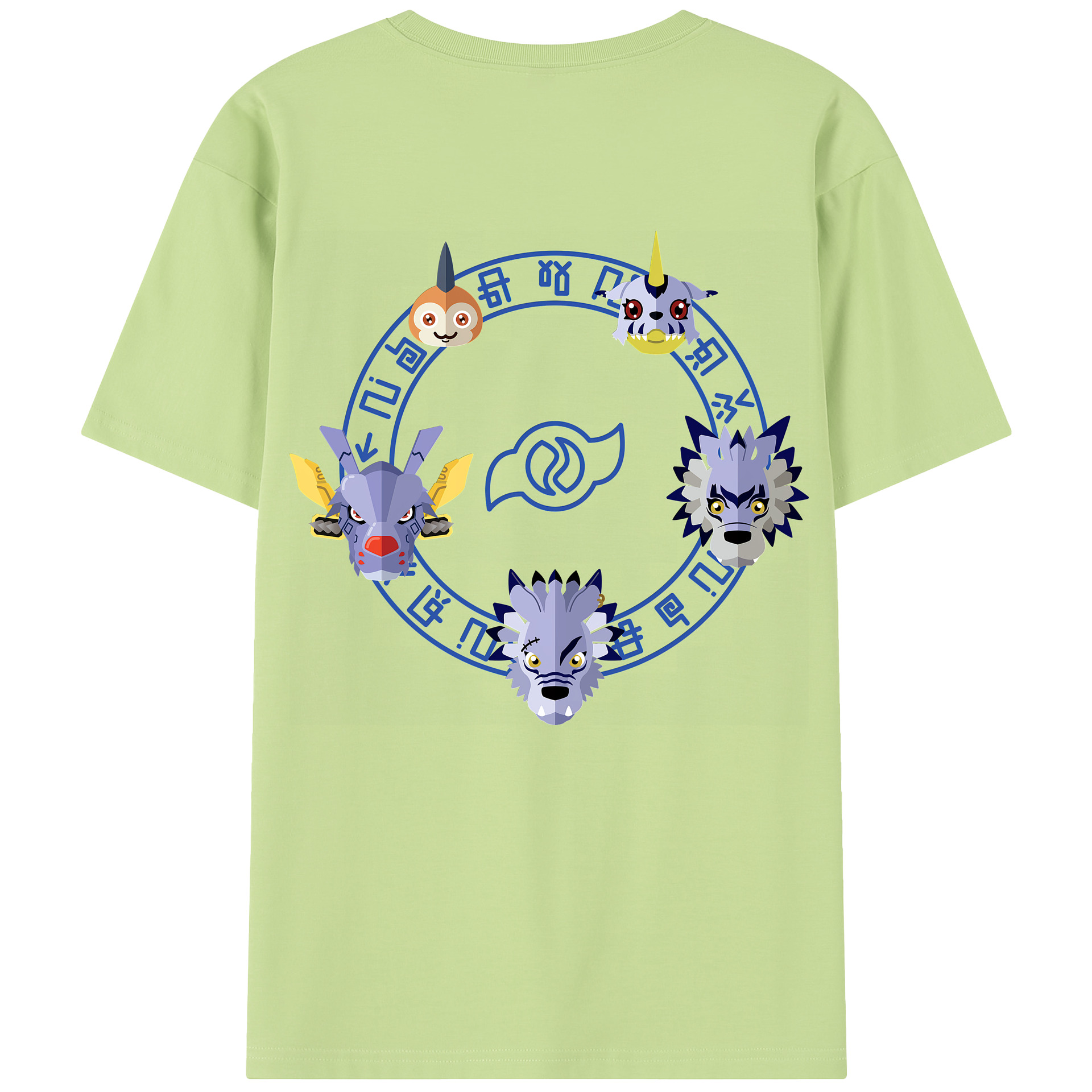 （画像用） Digimon デジタルモンスター/デジモン 綿100％半袖Tシャツ（背面プリント）